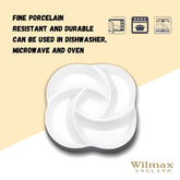 Wilmax Servierplatte 30 cm aus Porzellan, teilbar, spülmaschinenfest WL-992597/A